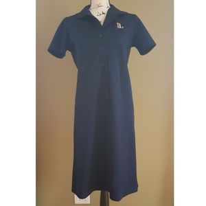 Vintage Serbin Navy Tennis Dress Short Sleeve s 10